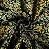 Zarnooshan Black Banaras Brocade Fabric on Silk Base