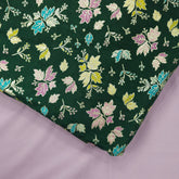 Meher Bottle Green Banaras Silk Brocade with Floral Embroidery