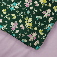 Meher Bottle Green Banaras Silk Brocade with Floral Embroidery