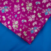 Meher Bright Pink Banaras Silk Brocade with Floral Embroidery