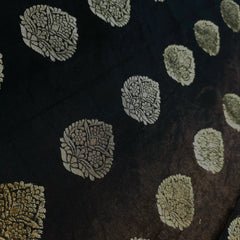 Meher Maroon Banaras Satin Silk Brocade with Buta motifs