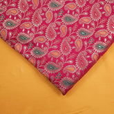 Tanchui Banaras Brocade on Scarlet Red Silk Fabric