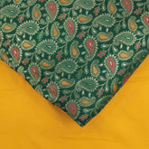 Tanchui Banaras Brocade on Bottle Green Silk Fabric