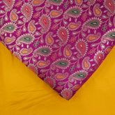 Tanchui Banaras Brocade on Magenta Pink Silk Fabric