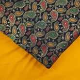 Tanchui Banaras Brocade on Black Silk Fabric