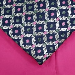 Jamdani Purple Banarasi Brocade with Geometrical and Floral Accents