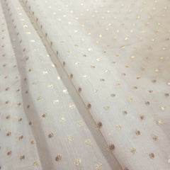 Dyeable Brocade Fabric with All Over Butta Motif