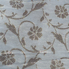 Dyeable Brocade Fabric with Repeating Floral Pattern