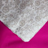 Dyeable Brocade Fabric with Floral Pattern