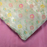 Dyeable Shimmer Tissue base with Floral Meena work