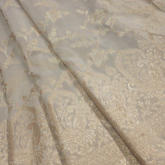 Dyeable Shimmer Tissue with all over Floral Vine Pattern with Border