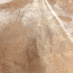 Pure Banarasi Tissue Silk Brocade with all over Floral Jaal Pattern (Dyeable)