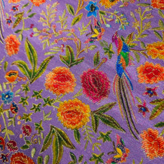 Pure Banarasi Silk Soft Multicolor Brocade on on Lavender Base