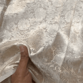 Pure Banarasi Tissue Silk Brocade with all over Floral Jaal Pattern (Dyeable)