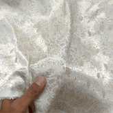 Pure Banarasi Tissue Silk Brocade with all over Floral Jaal Pattern (Dyeable)