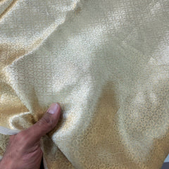Golden Banaras Brocade Fabric