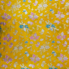 Meher Bright Pink Banaras Silk Brocade with Floral Embroidery