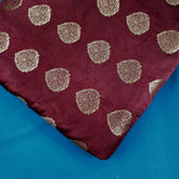 Meher Maroon Banaras Satin Silk Brocade with Buta motifs