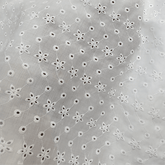White Hakoba Cotton Fabric with Floral Design