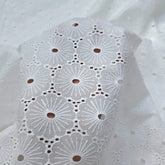 White Cutwork Cotton Floral Hakoba Cotton