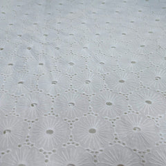 White Cutwork Cotton Floral Hakoba Cotton