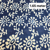Indigo Blue Printed Pure Cotton Piece 1.65 meter