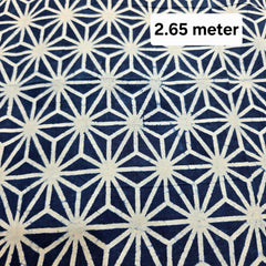 Indigo Block Printed Pure Cotton Piece 2.65 meter