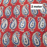 Kalamkari Rust Red Printed Piece 2 meter