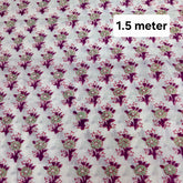 White Printed Pure Cotton Mulmul Piece 1.5 meter