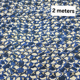 Blue Printed Pure Cotton Piece 2 meter