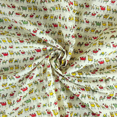 Ushtra Digitally Printed Cotton Fabric with Camel Motifs