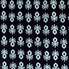 Warli - Digitally Printed Cotton Fabric with Floral Buta Motif