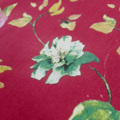 Nazneen Digital Floral Print on Red Cotton Fabric