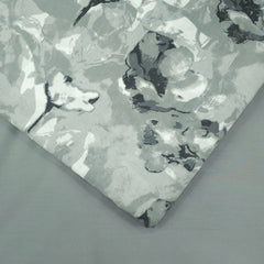 Bahaar Light Grey Digital Floral Print Cotton Fabric