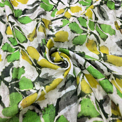 Muticolor Digital Floral Print on Mulberry Cotton Fabric