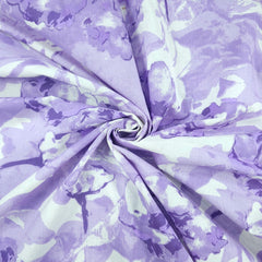 Bahaar Lilac Digital Floral Print Cotton Fabric