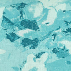 Bahaar Sky Blue Digital Floral Print Cotton Fabric
