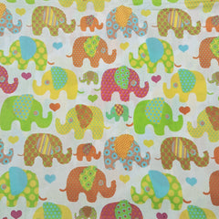Gajraj Digitally Printed Colorful Cotton Fabric with Elephant Motif
