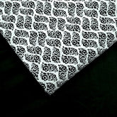 Warli - Digitally Printed Cotton Fabric with Floral motif on White Base