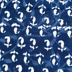 Neelgarhi Indigo on Deep Red Cotton Base with Paisely Butta Motif