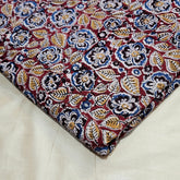 Chitralipi Kalamkari on Maroon Red Cotton Base with Floral Pattern