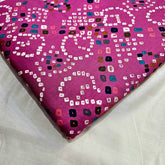 Printed Bandhani on Pinkish Purple Glace Cotton