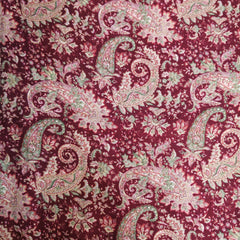 Maroon Digitally Printed Paisley Print on Cotton Fabric