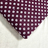Printed Bandhani on Wine Cotton with Mirror Highlights