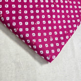 Printed Bandhani on Pink Cotton with Mirror Highlights