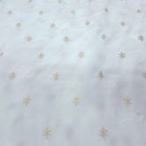 Dyeable Crepe Fabric with Gold Zari & Sequin Butta Motif