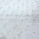 Dyeable Crepe Fabric with Gold Sequin Butta work