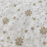Dyeable Crepe Fabric with all over Floral Vine Pattern