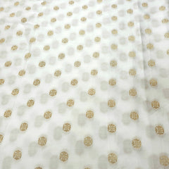 Dyeable Dola silk Fabric with all over Floral work