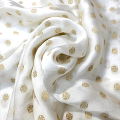 Dyeable Dola silk Fabric with all over Floral work